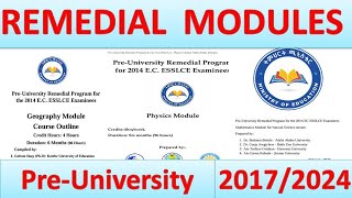 REMEDIAL  MODULES