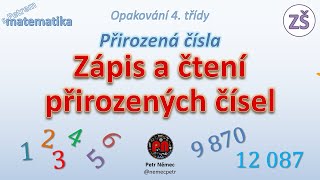 Zápis a čtení přirozených čísel - matematika ZŠ 5. třída