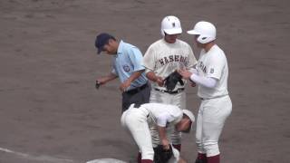 【大きなレフトフライ】2017/06/17清宮 幸太郎(早稲田実中※調布シニア→早稲田実高3年生)