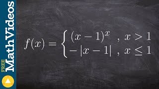 Evaluating a piecewise function with transformations