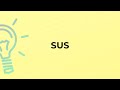 What is the meaning of the word SUS?