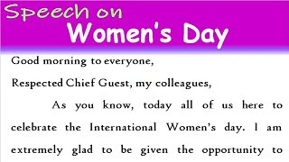 Speech on Women's day speech in English 2023 international women's day speech in English 2023