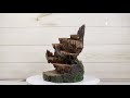 Rustic Forest Tree Steppes Faux Wooden LED Display Stand Figurine For Miniatures