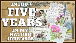 Five YEARS of nature journaling! | Intro and 2016 to 2021 flipthrough