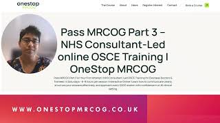 Making High-Quality MRCOG Part 3 preparation accessible I OneStopMRCOG I