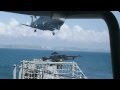 Royal Navy Merlin Helicopter Landing - HMS Bulwark Royal Navy Merlin Helicopter Landing - HMS Bulwark