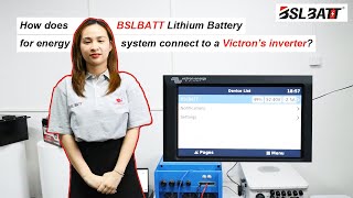 How does BSLBATT Lithium Battery for energy storage system connect to a Victron’s inverter?