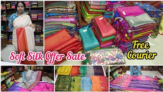 kubera pattu Sarees | Soft Silk Sarees Offer Sale | Free Shipping Single Saree Courier AVAILABLE