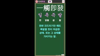 [상식 사자성어 101] 일촉즉발 一觸卽發