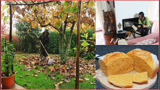 PÃO DE ABÓBORA-COMO LIMPO O VIDRO DA LAREIRA-DIA DE CHUVA#vidasimples#vidanaaldeia#simpleliving