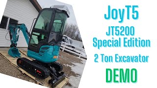 2 Ton Mini Excavator Demo. JoyT5 JT5200 Special Edition