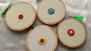 Hand Embroidery Flowers compilation 🌻 Easy Flower Embroidery by Gossamer 🥰