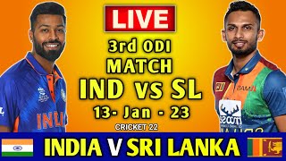 🔴Live Cricket Match Today | India vs Sri Lanka | IND vs SL live | 3rd ODI Match | Cricket 22