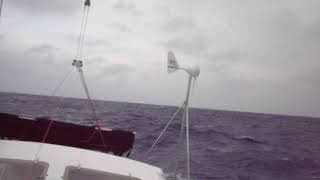 Gemini 105MC Day 2 from Fiji, Top of boat,