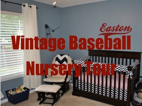 The Perfect Diy Vintage Nursery Part 2 Breaking Beige Home Nursery Tour Vintage Baseball Theme