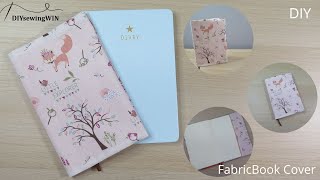 [DIYsewingWIN] DIY Fabric Book cover  布書套