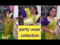 party wear  sarees 🩷  most trending collection💃saree with work blouse ✨