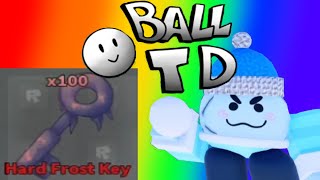 How Many Snowballers Can I Get from SOLO 100 Hard Frost Keys? | Roblox Ball Tower Defense