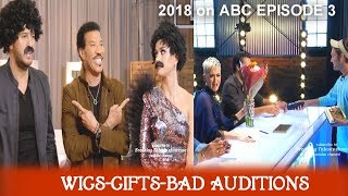 Katy Perry Luke Lionel Wigs Mustaches - Contestant Gifts Bad Auditions  American Idol 2018 Episode 3