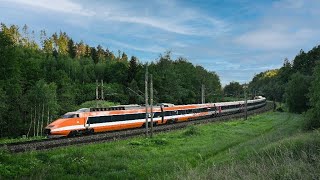 TGV , Jihlava nádraží , průjezdy Vysočinou , dron