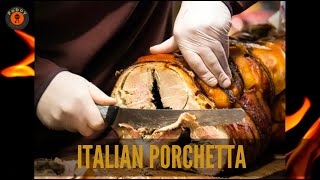 Italian porchetta on  barbecue #bbqfood #pork #barbecue #cooking #lion #food