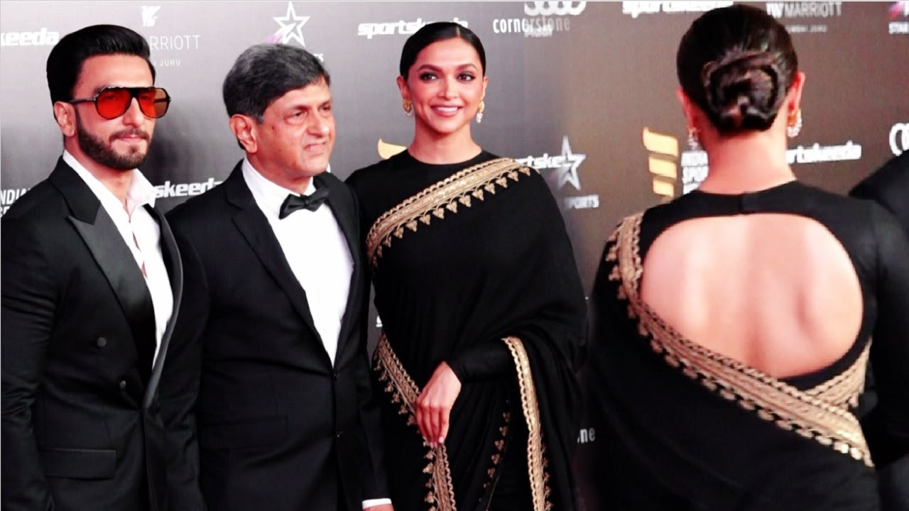 Deepika Padukone Gorgeous With Ranveer Singh & Dad Prakash Padukone On ...