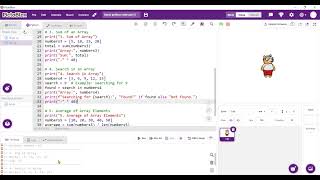 Basic Python Code – Part 3 | Array Operations Made Easy | | Python Editor | PictoBlox