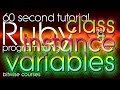 Ruby Programming in 60 Seconds - Class variables and instance variables