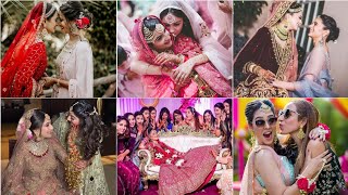 sisters pose new ideas in wedding photography//photo shoot with sisters //photoshoot with bride//