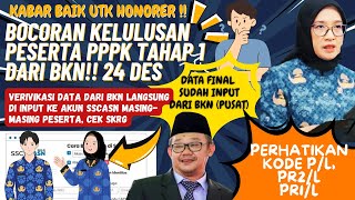 🔴SELAMAT❗BOCORAN KELULUSAN PESERTA PPPK 2024 TAHAP 1 PER DAERAH❗TAMPILAN LULUS❓CEK AKUN SSCASN❗❗