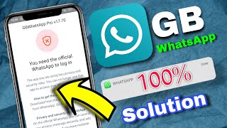 You need the official whatsapp to log in gb whatsapp #techstudy #gbwhatsapp #whatsapp