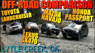 How far can 2-inch lifted Honda Passport follow a Landcruiser 100 and Lexus GX470