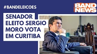 Senador eleito Sergio Moro vota em Curitiba