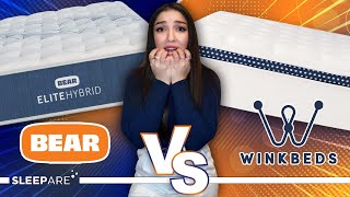 The WinkBed VS Bear Elite Hybrid Mattress Review \u0026 Comparison 2024