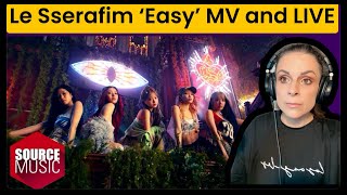 First Time Reaction to LE SSERAFIM 르세라핌 'EASY' MV and LIVE