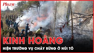 Hiện trường kinh hoàng vụ cháy rừng ở Núi Tô: Cháy lớn lan nhanh kèm theo nhiều tiếng nổ | Tin nhanh