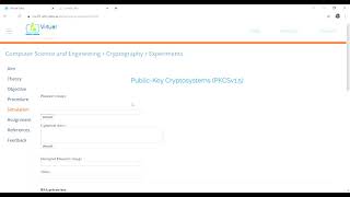 iitb virtual Lab |Cryptography lab |Public Key Cryptosystem |(PKCSv1.5)