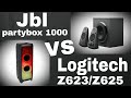 Jbl partybox 1000⚡VS⚡Logitech z623 | Bass test | [Listen with Headphone]😰