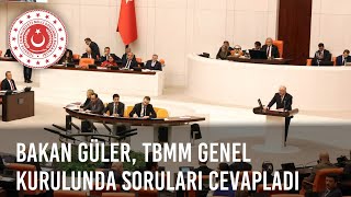 Millî Savunma Bakanı Yaşar Güler, TBMM Genel Kurulunda Soruları Cevaplıyor.