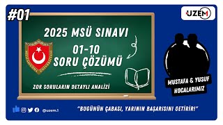 MSÜ 2025 Matematik Çözümleri (1-10.Soruları)