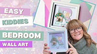 How To Create A Layered Cardstock (Shadow Box) For Kids Bedroom Wall Art | Cricut Tutorial