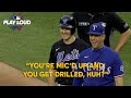 Mets' Mark Canha hit by pitch & laughs it off! | MIC'D UP w/ Canha, Rangers' Adolis García