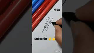 N letter Nida name, signature style 😙| Nida name lovers🔥🎶| #jhoom #trending #viral #song🎶 #ytshorts