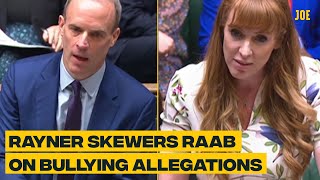 Angela Rayner skewers Dominic Raab on bullying allegations at PMQs