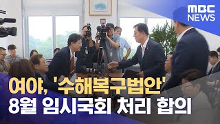 여야, '수해복구법안' 8월 임시국회 처리 합의 (2023.07.31/5MBC뉴스)