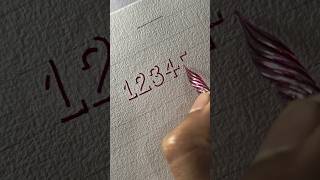 Numbers 1 to 5 in 3d shadow lettering with glass pen😍😍 #3dart #3d #lettering