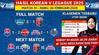 Hasil Liga Voli Korea 2025 hari ini: GS Caltex vs Red Sparks - Klasemen Terbaru \u0026 Jadwal Megawati