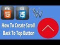 How To Create Scroll Back To Top Button | Back To Top Button Bootstrap By Amazing Techno Tutorials