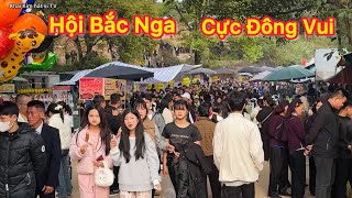 Toàn cảnh hội xuân Bắc Nga cực đông vui nhiều người đẹp hát si sli