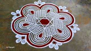 Aani madham Rangoli / different padi kolam / Friday muggulu